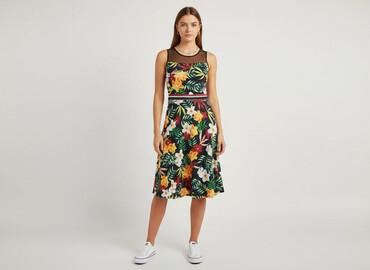 sukienki ecru midi: Women`s dress, size S