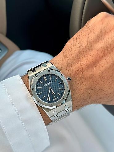 chopard qolbaq: Açıq mavi “tapisseri” naxışlı siferblatlı, xronometraj üslubunda polad — 1