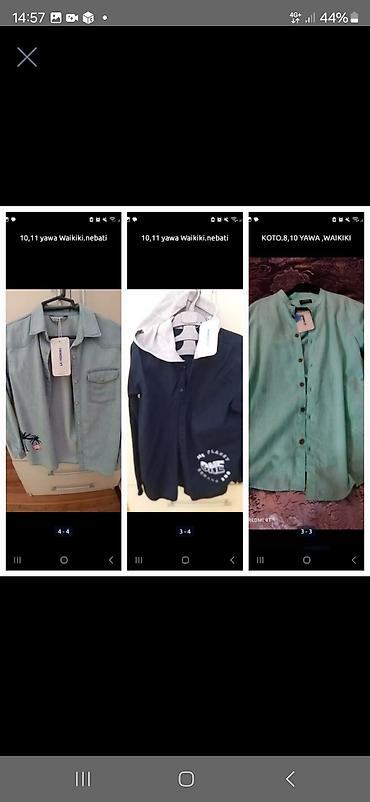 Uşaqlar üçün digər geyimlər: Uşaq geyimləri dəsti - Ölçülər: 11–12 yaş (yazıda: “11,12 yawa her — 12