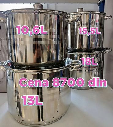 pec tea: Set od nerđajućeg čelika – veliki lonci sa poklopcima, različitih — 1