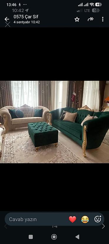 2 ədəd Klassik divan . 660 AZN. ideal vəziyyətdədi Pufik hədiyyə