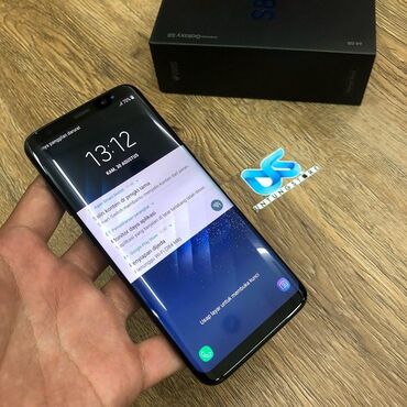 беловодское телефон: Samsung Galaxy S8, Колдонулган, 64 ГБ, түсү - Кара, 2 SIM