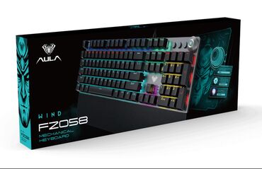 самая дешевая клавиатура с подсветкой: Игровая механическая клавиатура AULA F2058 Комплектация и