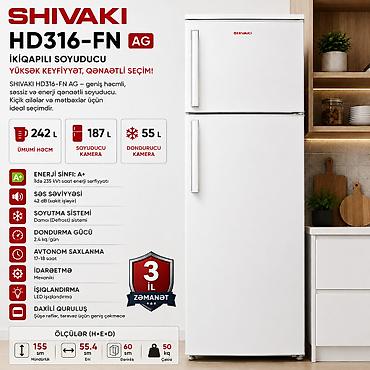 Məhsul: Soyuducu Shivaki HD316-FN AG, Low Frost, İkiqapılı, Ağ №