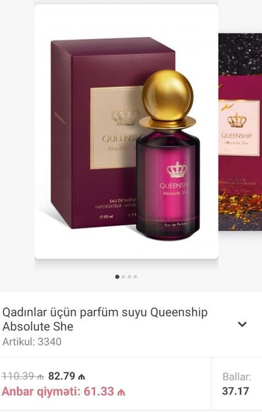 qənimət ətri: Queenship Absolute She – qadınlar üçün Eau de Parfum - Həcm: 50 ml
