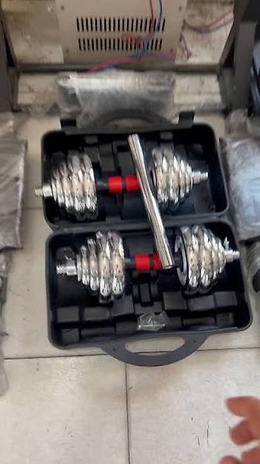 ştanq daşları: Məhsul: York Fitness 30 kq Chrome Dumbbell Set - Xrom örtüklü dəmir — 2