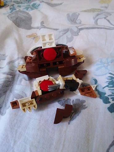 LEGO üslubunda konstruksiya dəsti – qəhvəyi, krem və ağ rəng