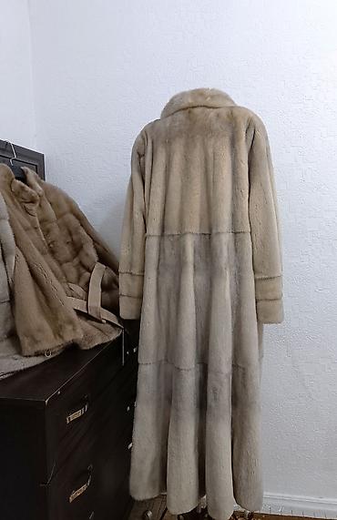 Шубы: Шуба, Норка, Длинная модель, Италия, 6XL — 7