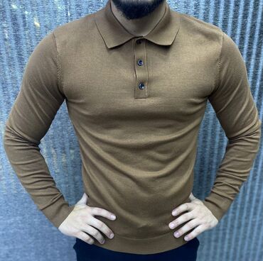 Sviterlər: Kişi üçün uzunqol polo sviter. - Dörd rəng variantı: tünd — 12