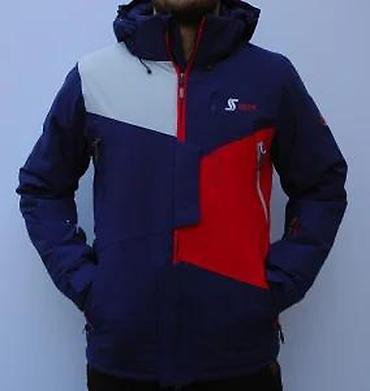 Odeća za skijanje: Ski/snowboard jakna – muški model, trobojna (tamno plava, crvena — 18