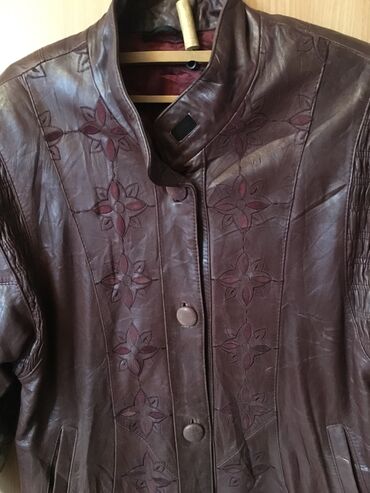 куртка russia: Кожаная куртка, Классическая модель, Натуральная кожа, Удлиненная модель, XL (EU 42)