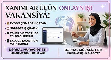 smm operator vakansiya: SMM menecer, Təcrübəsiz, Onlayn iş — 1
