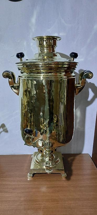 samovar 5l: 2022-ci ilin Tula istehsali samavar 7-litrlikdir, materiali; mis ve — 4