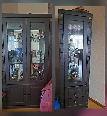 Qonaq otağı üçün vitrinin dəsti - Material: keyfiyyətli laminat/MDF