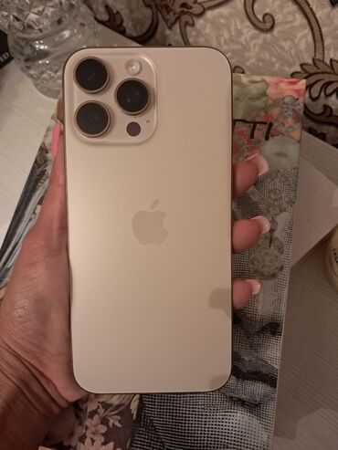 кнопочный телефон apple: IPhone 16 Pro Max, 256 ГБ, Desert Titanium, Face ID, С документами