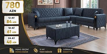 Divan və masa dəstləri: Yeni, Künc divan, Qonaq otağı üçün, Açılmayan — 1