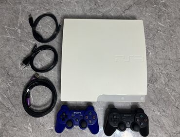 PS3 (Sony PlayStation 3): Playstation slim model ideal vəziyyətdə. Ağ rəng super işliyir heç bir — 2