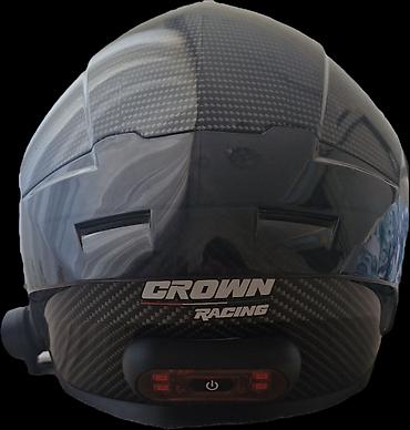 boks kaska: Crown Racing karbon dizaynlı motosiklet kaskı - Tip: Tam üzlü — 4
