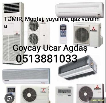 mini kondisionerlər: Kondisioner Təmirə ehtiyacı var, 40-45 kv. m, Split sistem, Kredit yoxdur, Pulsuz quraşdırılma