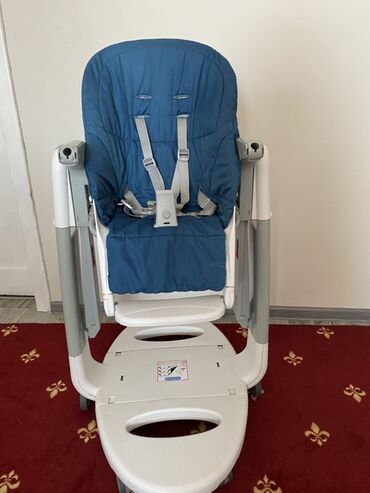 стульчик для новорожденных 3 в 1: Тамактандыруучу отургуч, Peg perego, Пластик, Трансформер, түсү - Көгүлтүр