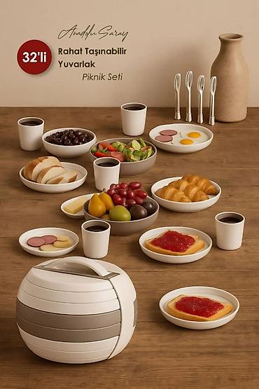 piknik cadiri: Kamp üçün piknik seti 6 nəfərlik set Qaşıq Çəngəl Bıçaq Stəkan — 1