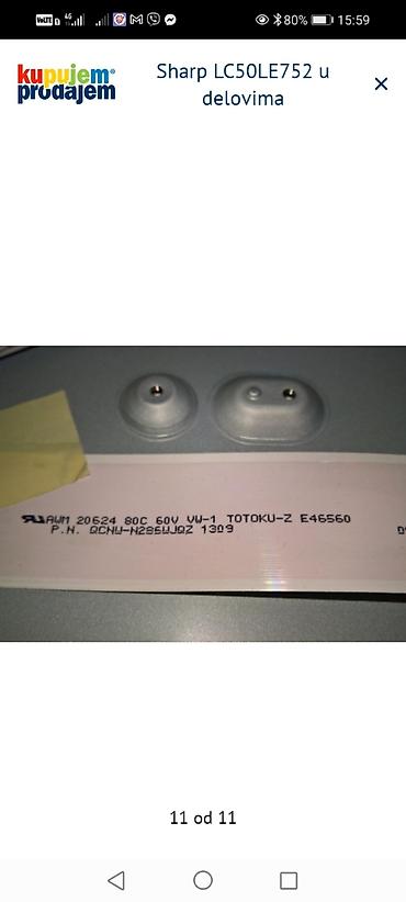 Televizori: Sharp LC50LE752 – delovi Dostupni originalni delovi sa modela: - Main — 12