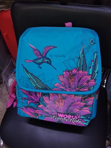 kipling monkey: Школьный ранец GRIZZLY Girls - Яркий дизайн: бирюзовый цвет с — 1