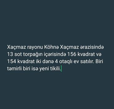 qara qarayevdə həyət evləri: 4 otaqlı, 154 kv. m, Kredit yoxdur, Yeni təmirli