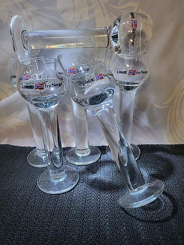 koktel set: Case nove za zestoko pice orig.Linie fra Norge 1970g+. Case za — 1