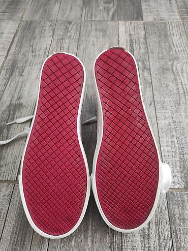 isabac shoes: Visoke platnene patike sa trešnjama – bež/krema baza sa belim đonom i — 3