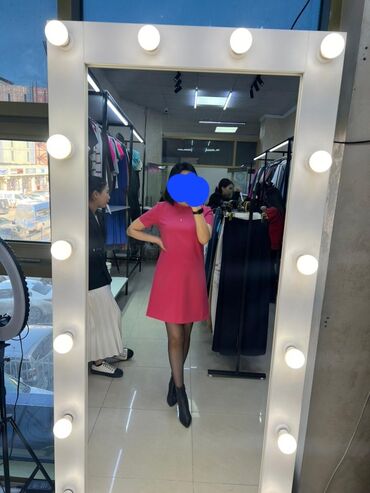 розовое платья: Вечернее платье, Коктейльное, Короткая модель, С рукавами, M (EU 38)