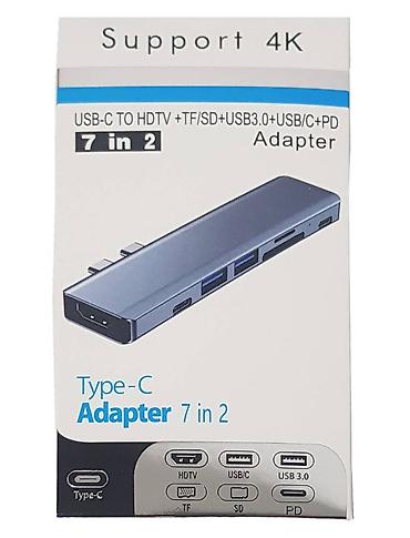 windows surface: Хаб Dual Type-C to HDTV 4k 60Hz + TF/SD card до 104 Мбит/с + 2xUSB 3.0 — 6