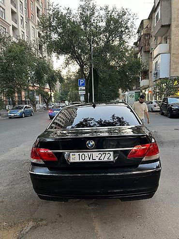bmw 525i: BMW 7 Series (E65) sedan – qara rəng, Azərbaycan nömrə nişanı — 6