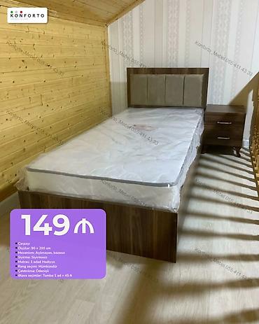 Çarpayı – 90×200 sm - Ölçü: 90 × 200 sm - Mexanizm: Açılmayan