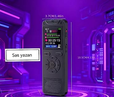 Rəqəmsal səs yazan qurğu - Ölçü: 10.5 sm x 3.7 sm (4.13 in x 1.46