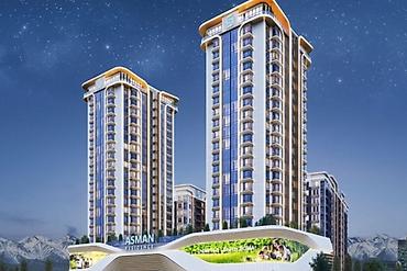 asman residence: 1 комната, 43 м², Госрегистр Элитка, 7 этаж, ПСО (под самоотделку) — 2