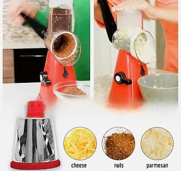 Ostala kuhinjska oprema: Ručna rotaciona seckalica/rende sa 3 nastavka - Multifunkcionalni — 2