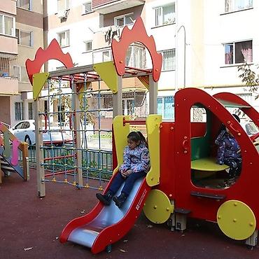 Игровые комплексы: Детская площадка в Бишкеке игровые спортивные комплексы, горки — 7