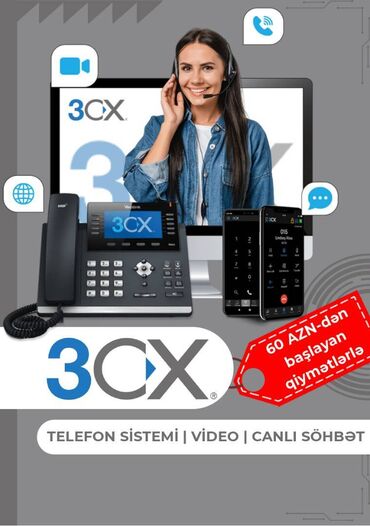 Başqa xidmətlər: IP telefoniya (ATS) 3CX – Böyük Komandalar Üçün Güclü Rabitə
