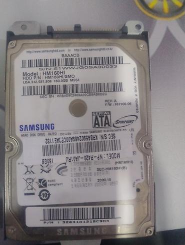 sərt disk: Samsung noutbuk hissələri paketi - Hard disk: Samsung HM160HI, 2.5" — 1