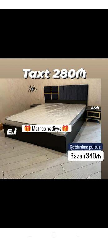 Çarpayılar: Yeni, İkinəfərlik çarpayı, Matras ilə — 1