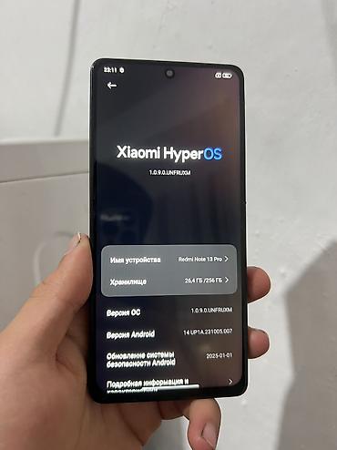 Уюлдук телефондор жана аксессуарлар: Redmi, Redmi Note 13 Pro, Колдонулган, 256 ГБ, түсү - Кара, 2 SIM — 3