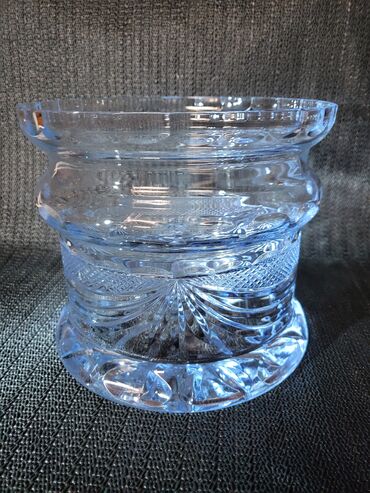 Činije: Bombonijera kristal,led kristal,rucni rad ceska 70te — 4
