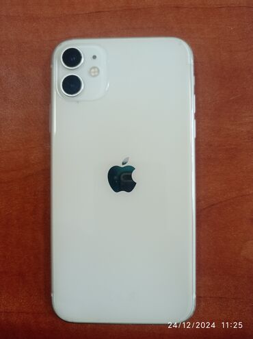 Apple iPhone: IPhone 11, 128 GB, Ağ, Simsiz şarj, Face ID