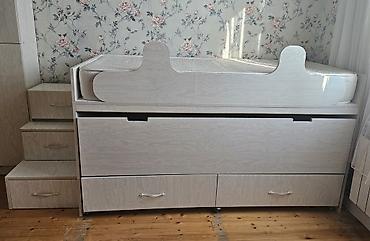 embawood mebelleri: Oğlan və qız üçün, İşlənmiş, Çarpayı, Matras ilə, Siyirməli, DSP — 1