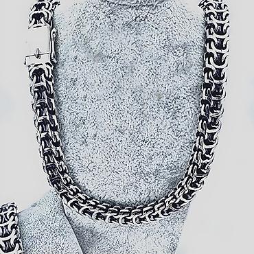 Серебряные браслеты: Браслет, Проба 960, Мужские, Новый — 6