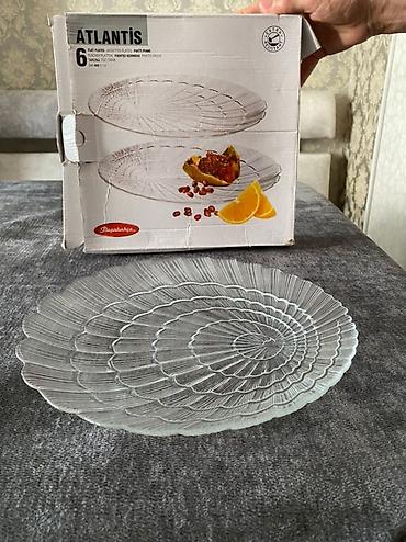 Стеклянные тарелки 250 с 6шт
