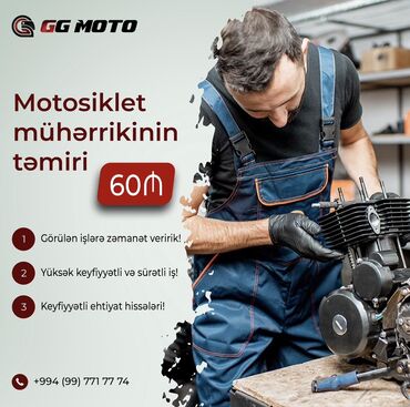 moped remont: İstənilən motosiklet mühərriklərinin zəmanətlə təmiri! ⠀ Ünvan: 📍