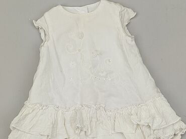 biała lniana sukienka: Sukienka, 3-6 m, stan - Zadowalający