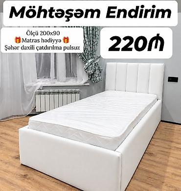 Bir nəfərlik müasir çarpayı – ağ rəngdə, yumşaq döşənmiş başlıqla at lalafo.az Bir nəfərlik müasir çarpayı – ağ rəngdə, yumşaq döşənmiş başlıqla